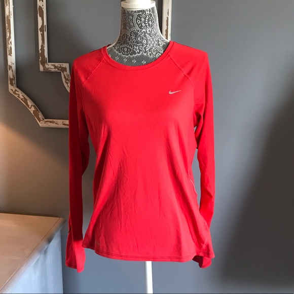 Nike Tops - Nike LongSleeve Dri-Fit Red EUC!!!!